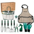 Senhu 11Piece Heavy Duty Aluminum Garden Tools Set with Apron & Tote