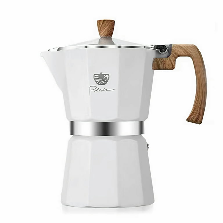 White Moka Pot (Greca) Coffee Maker – Rich Port Coffee