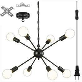 Senhu 6-Light Gold Sputnik Chandelier, Mid Century, E26 Base Senhu 6-Light Gold Sputnik Chandelier, Mid Century, E26 Base