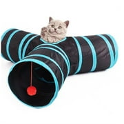 Senhu Y Cat Tunnel Tube 3 Way Cat Tunnels for Indoor Cats, Rabbit Tunnel, Collapsible Kitten Tunnel Toys for Large Cats, Animal Pet Kitty Tunnel Toys