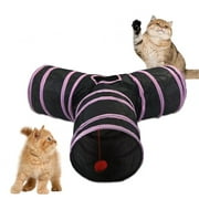 Senhu Y Cat Tunnel Tube 3 Way Cat Tunnels for Indoor Cats, Rabbit Tunnel, Collapsible Kitten Tunnel Toys for Large Cats, Animal Pet Kitty Tunnel Toys