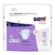 Seni Active Super Plus Disposable Underwear Pull On with Tear Away Seams X-Large, S-XL07-AP1, Heavy, 7 Ct