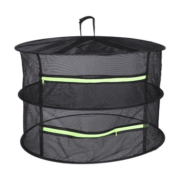 IPower 2-Layer Herb Drying Rack | 24" Mesh With Zippers, Hanging Design, For Plants, Buds, Flowers & More