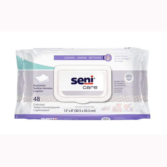 Seni SENI-S-WA48-C11-Case Care Washcloths Surface Large - Case of 576