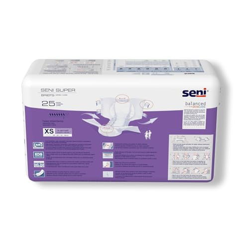 Seni Super Adult Incontinence Brief S Heavy Absorbency Breathable, S ...