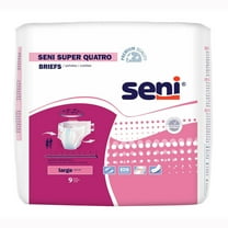 Seni Super Quatro Brief Severe Absorbency, Large, 45'' to 59'', Case of 36