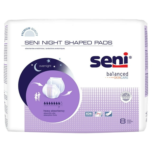 Seni Unisex Incontinence Liner Overnight 27" L S-PL08-PS1, 23, 48 Ct