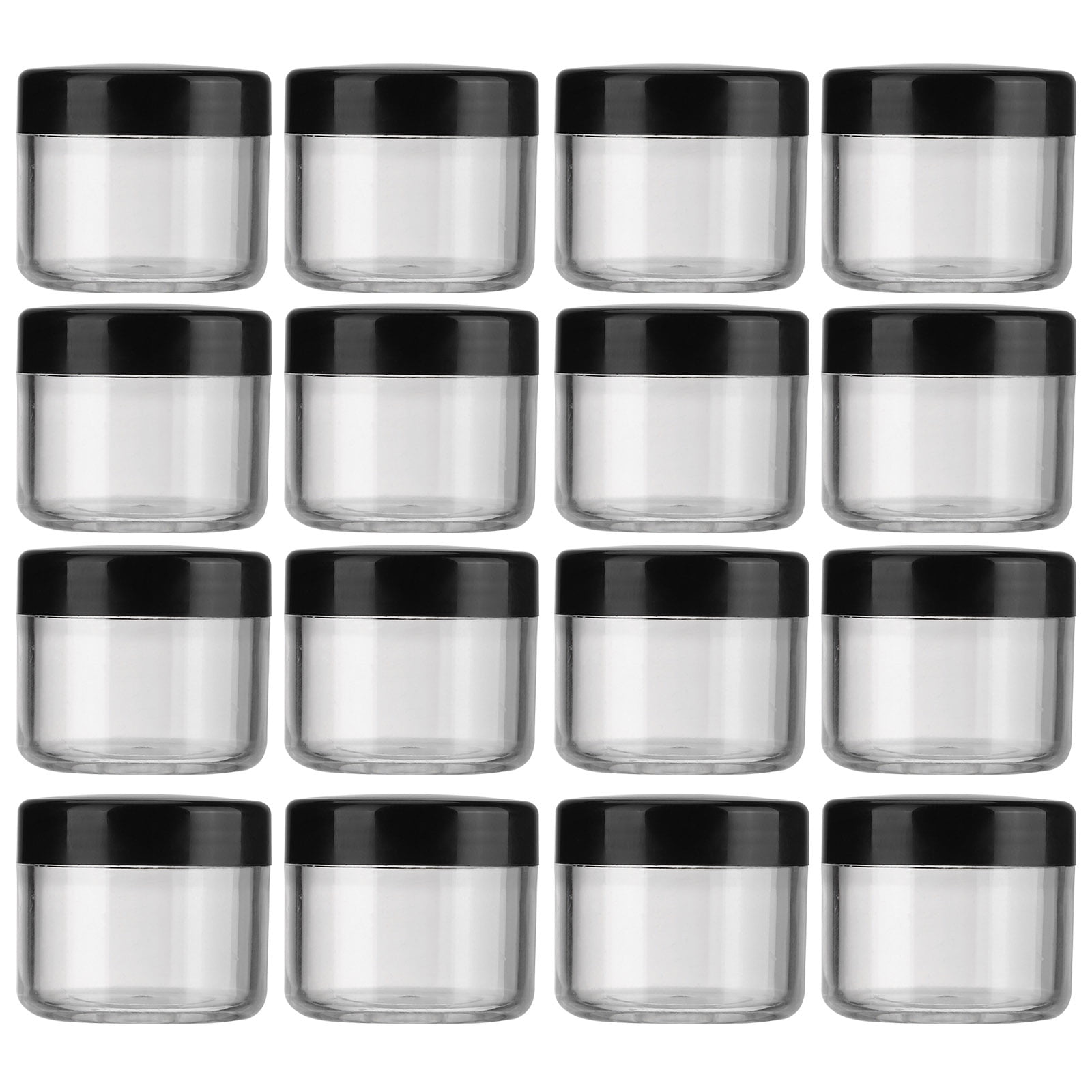 Senikei 20 Plastic Containers with PP Cover for Cosmetics and Travel