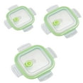 Senikei 3 Pcs Square Reusable Plastic Food Storage Lids for Glass Bowls