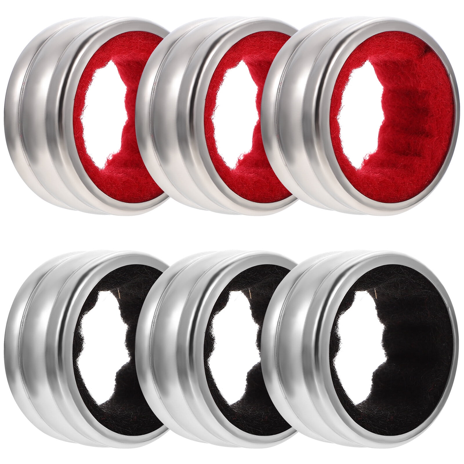 Senikei 6pcs Stainless Steel Red Wine Bottle Collar Antioverflow Wine