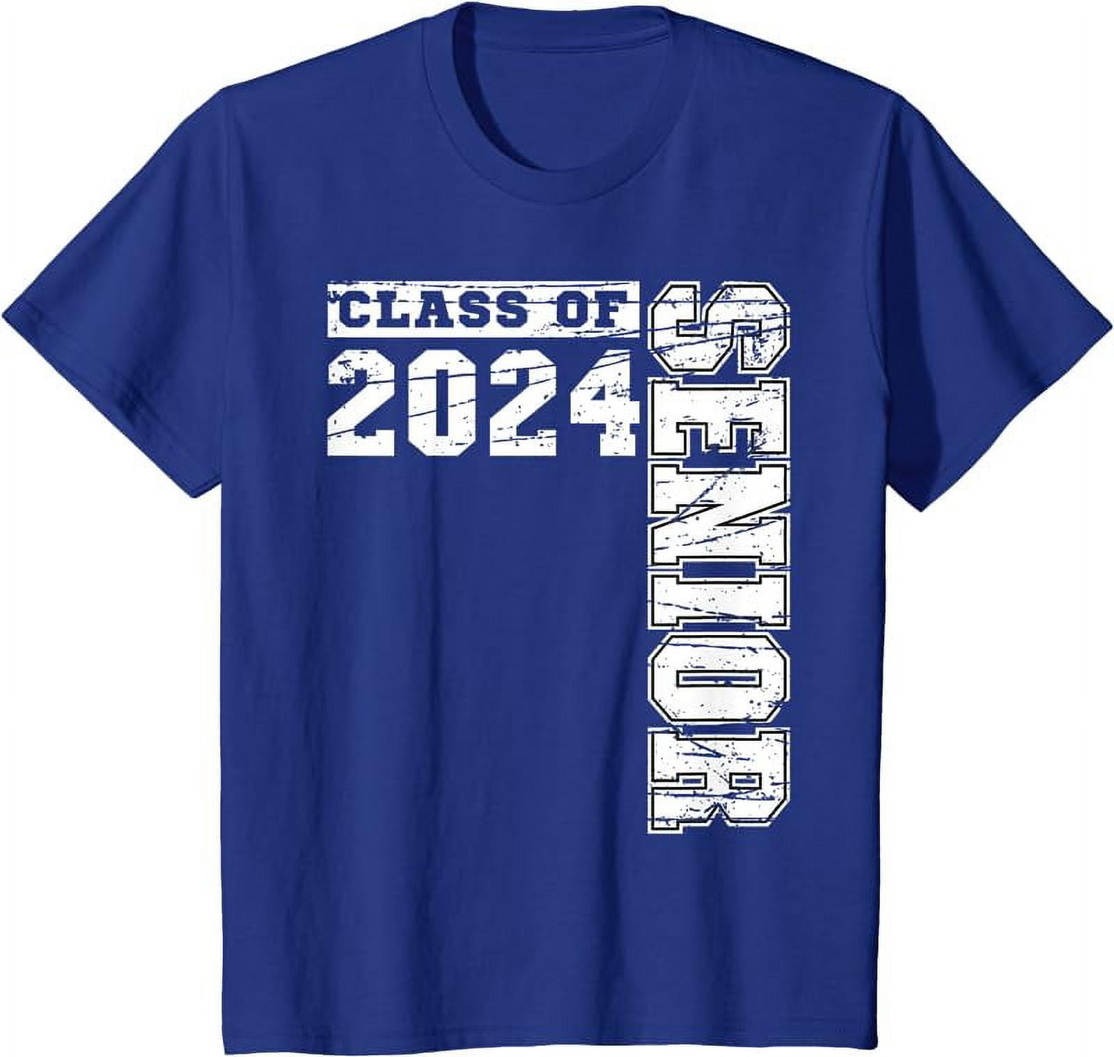 Senior 2024 CLASS OF 2024 Graduation or First Day Of School T-Shirt ...