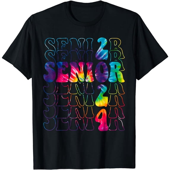 Senior 2024 Class Of 2024 Back To School Tie Dye Graduation T-Shirt