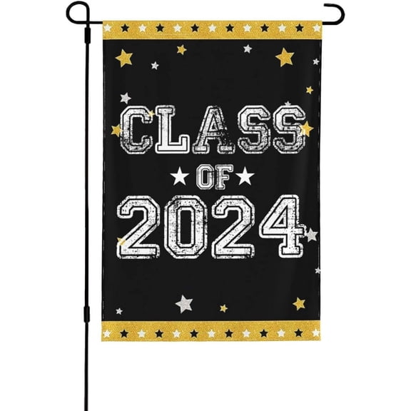 Senior 2024 Flag Senior Class Of 2024 Flag Senior Class Of 2024 Garden Flags Personalized Garden Flag 12x18 Double Sided Yard Flag For Outdoor Decor