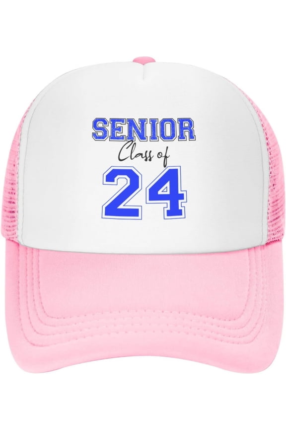 Senior 2024 Mesh Hat for Men Women Gift for Senior 2024 Baseball Cap Class of 2024 Graduation Hat Black