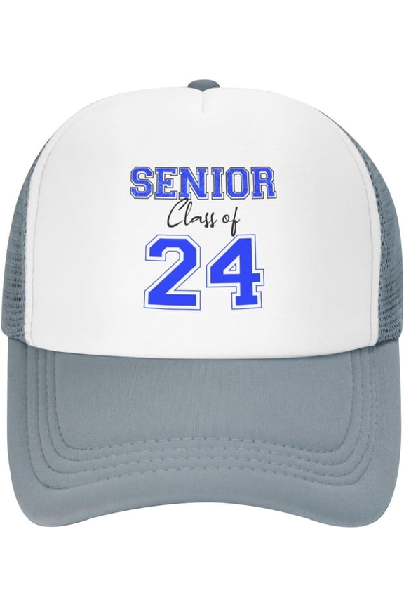 Senior 2024 Mesh Hat for Men Women Gift for Senior 2024 Baseball Cap Class of 2024 Graduation Hat Black