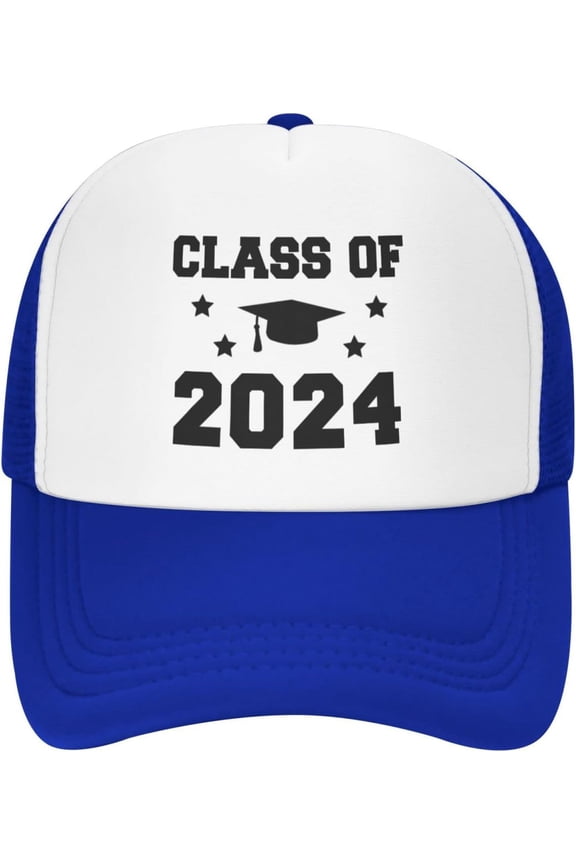Senior 2024 Mesh Hat for Men Women Gift for Senior 2024 Baseball Cap Class of 2024 Graduation Hat Black