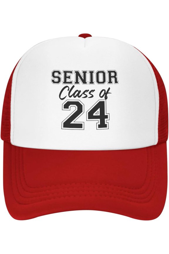Senior 2024 Mesh Hat for Men Women Gift for Senior 2024 Baseball Cap Class of 2024 Graduation Hat Black