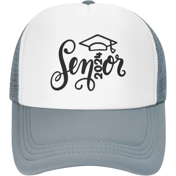 Senior 2024 Mesh Hat for Men Women Gift for Senior 2024 Baseball Cap Class of 2024 Graduation Hat Black
