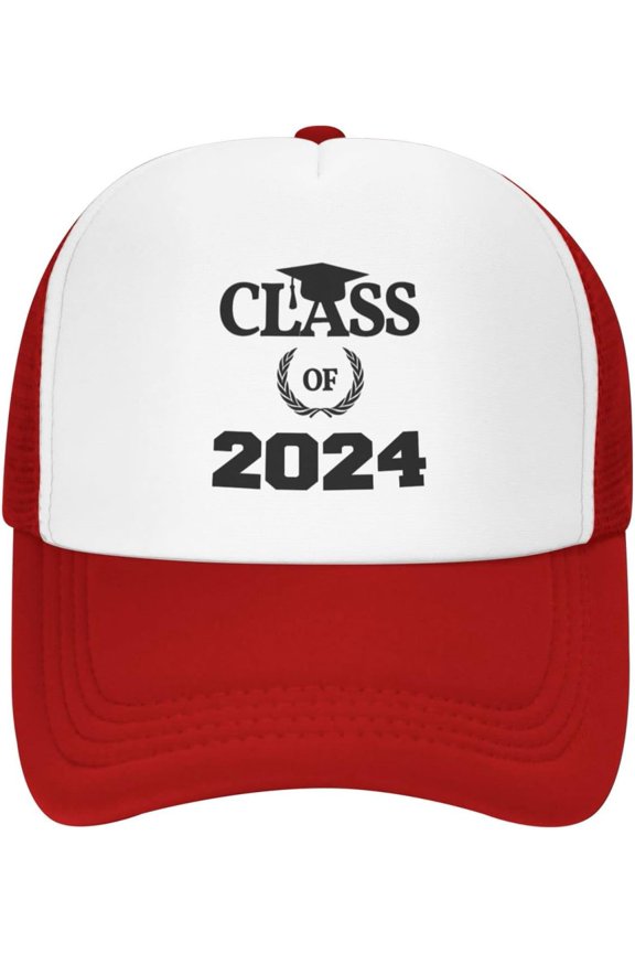 Senior 2024 Mesh Hat for Men Women Gift for Senior 2024 Baseball Cap Class of 2024 Graduation Hat Black
