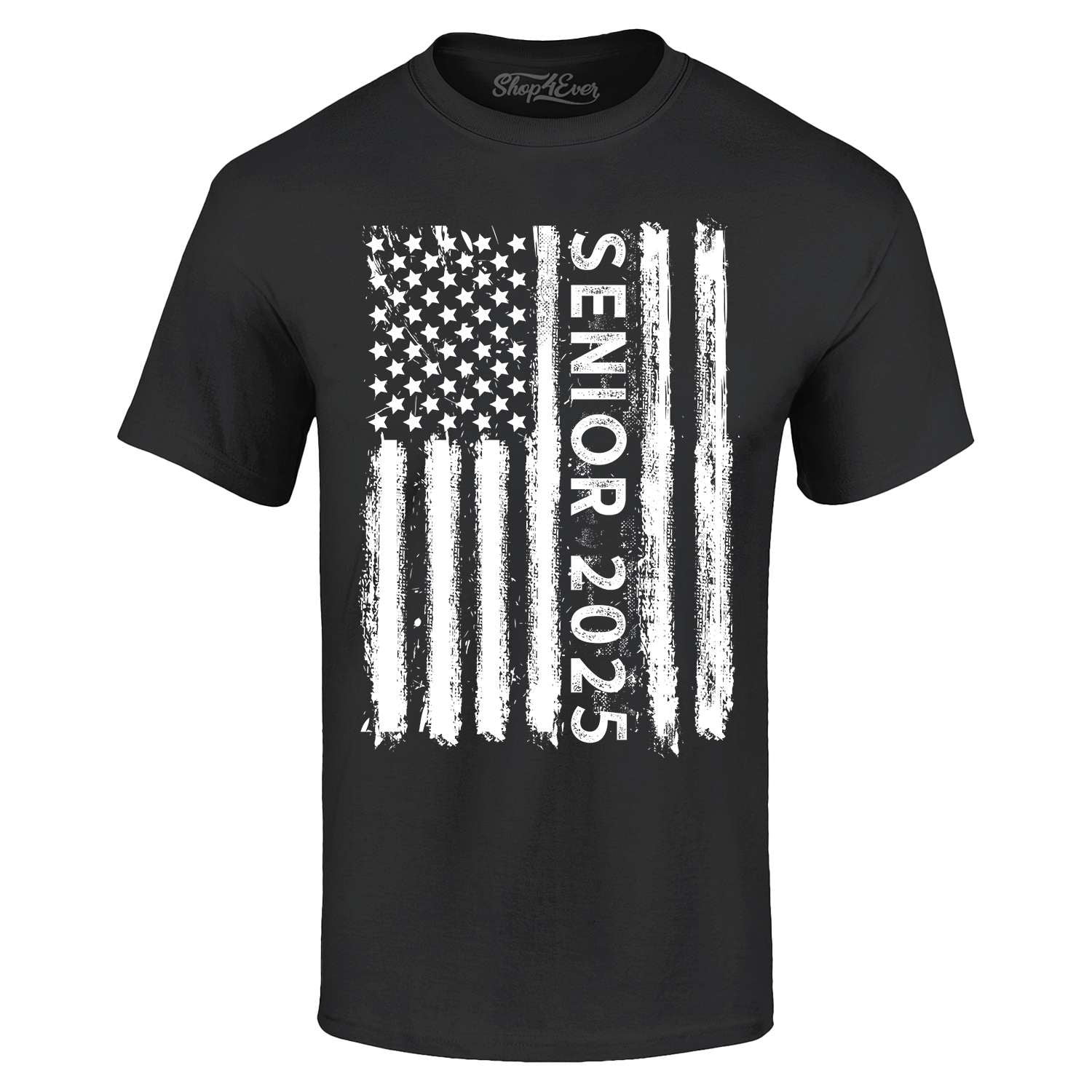 Senior 2025 American Flag Tshirt Graduation Shirt