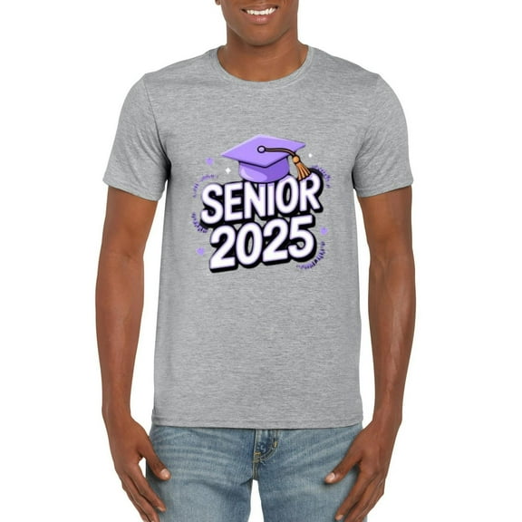 Senior 2025 Graffiti Purple Urban Style Graduation Class Year T-Shirt, for men & women, up to size 5XL