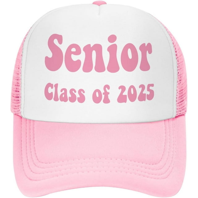 Senior 2025 Hat Class of 2025 Cap Graduation Congrats Mesh Baseball Caps Adjustable Trucker Hat