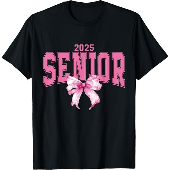 Senior 2025 Pink Bow Class of 2025 Graduate Graduation T-Shirt