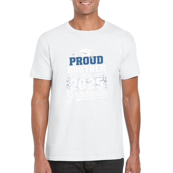 Senior 2025 Proud Brother Graduation Matching Family Class of 2025 T-Shirt, for men & women, up to size 5XL