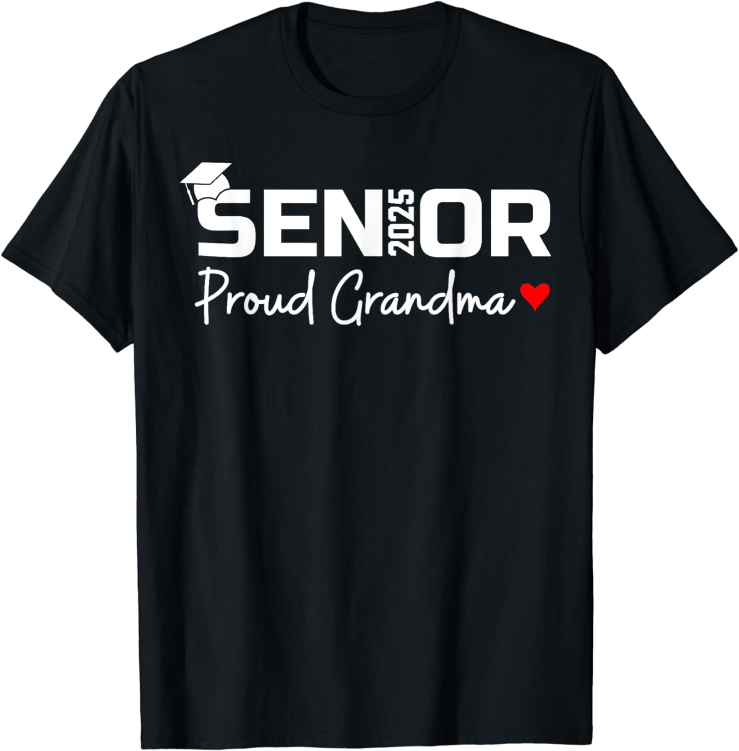 Senior 2025 Proud Grandma Graduation Class Of 2025 Graduate Cotton T