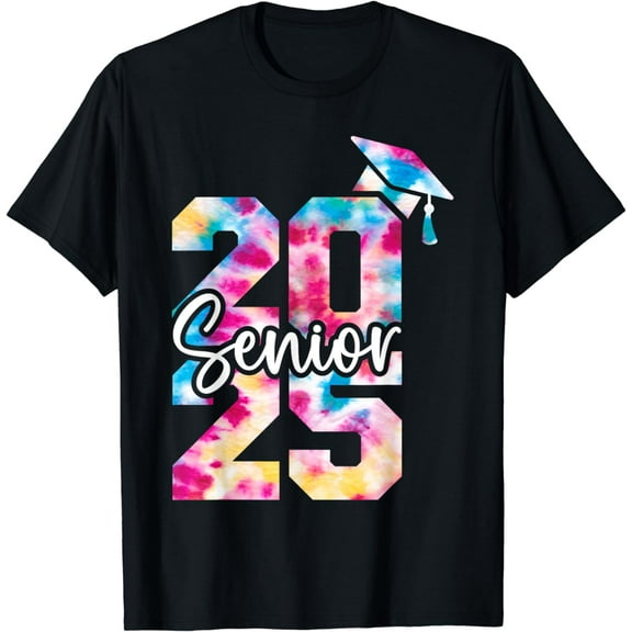 Senior 2025 Shirt Tie Dye Senior 25 Graduation Class of 2025 T-Shirt