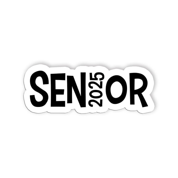 Senior 2025 Stickers Decorations Class of 2025 Sticker Graduation Class Stickers Waterproof Vinyl Decals for Car Truck Laptop Helmet Water Bottles Bicycle Luggage Stickers(6 inch)