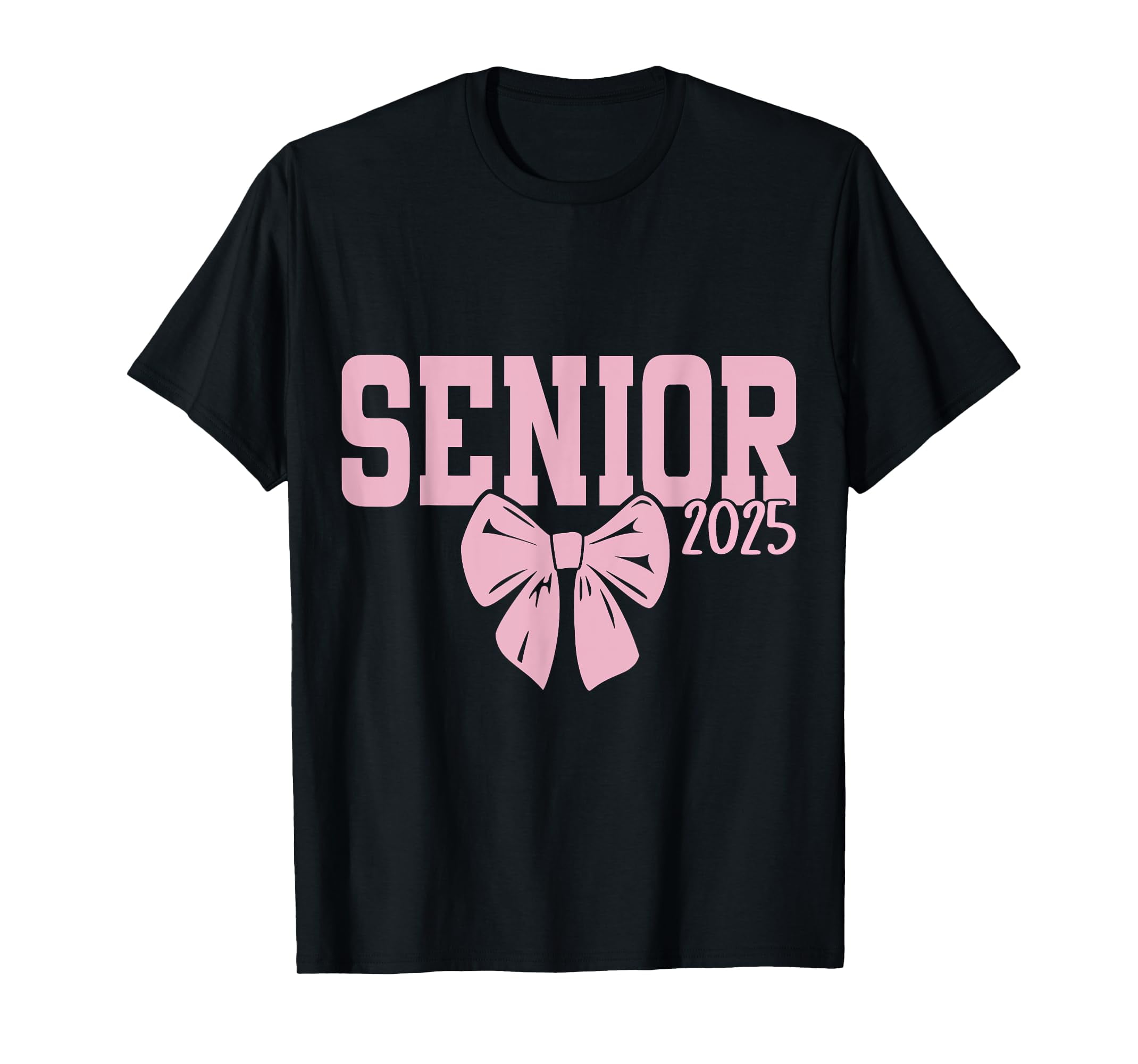 Senior 2025 pink coquette bow girls womens class of 2025 TShirt