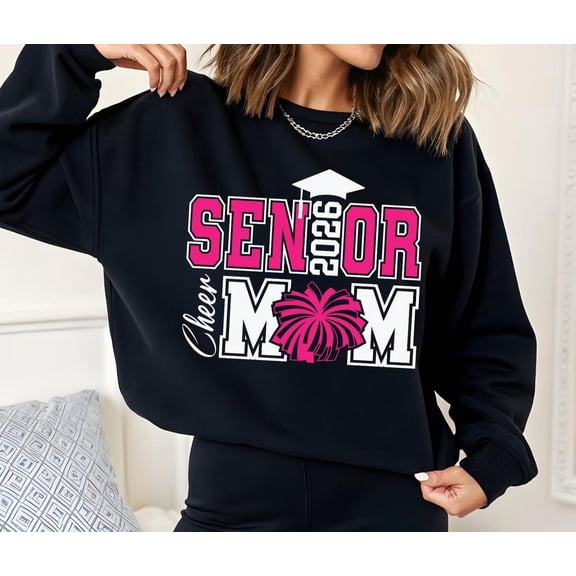 Senior 2026 Cheer Mom SweatshirtProud Cheerleader Hoodie TSHIRT All Size S-5XL