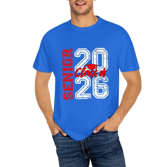 Senior 2026 Graduation T-Shirt For Men Women - Class Of 2026 Graphic Tee, OdeJous Blue Large
