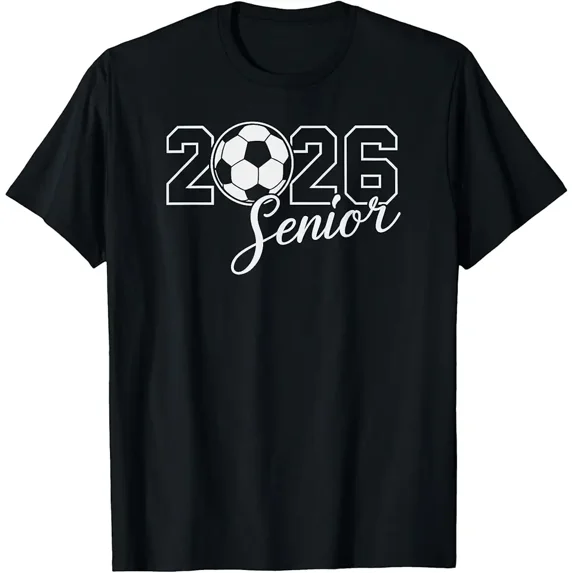 Senior 2026 Soccer Player Graduation T-Shirt Class of 2026 Sports Fan Apparel Retro Graphic Tee