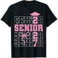 thumbnail image 1 of Senior 2027 Class Of 2027 Coquette Pink Bow Graduation 2027 T-Shirt Size S-5XL, 1 of 4