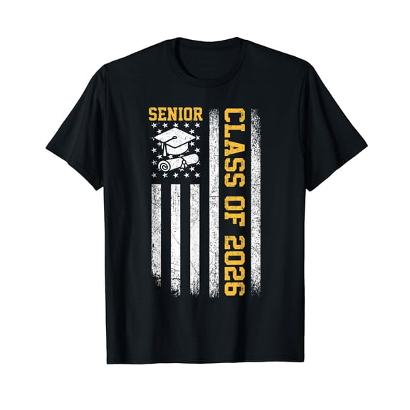Senior 26 Class of 2026 American Flag Graduation 2026 Gifts T-Shirt