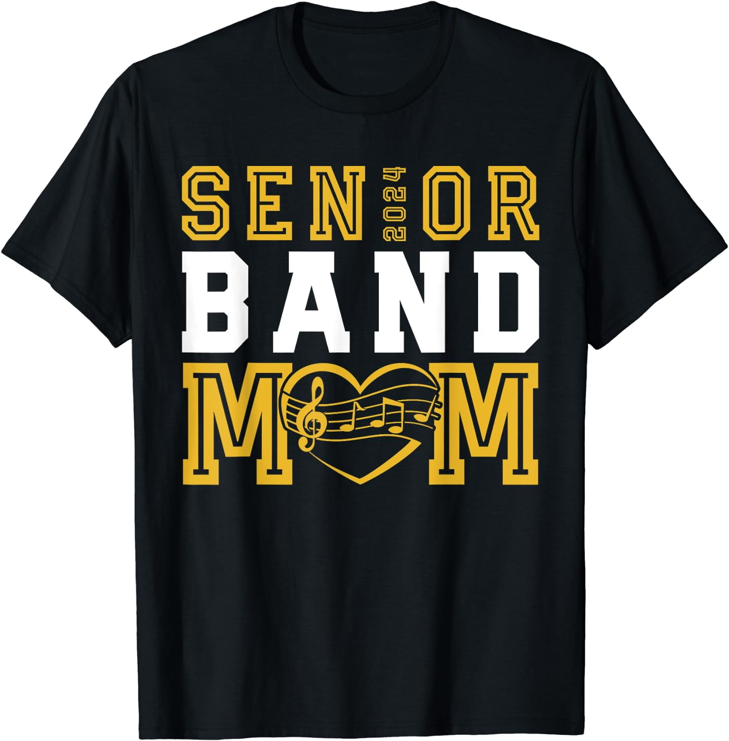 Senior Band Mom Class of 2024 Marching Band Parent TShirt Black Medium