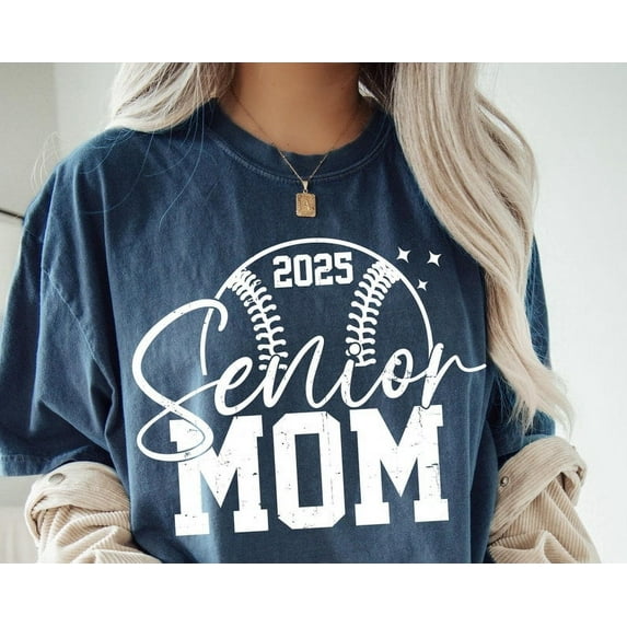 Senior Baseball Mom T-Shirt, Senior Mama Shirt for Baseball Fans, DIY Craft for Cricut