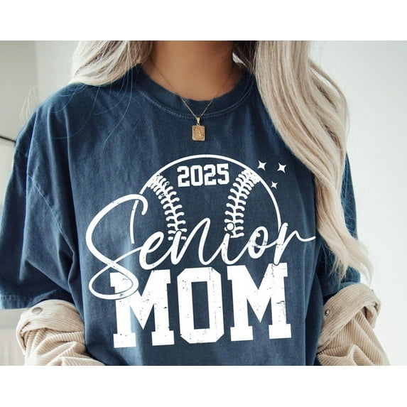 Senior Baseball Mom T-Shirt, Senior Mama Shirt for Baseball Fans, DIY Craft for Cricut