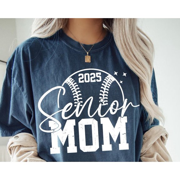 Senior Baseball Mom T-Shirt, Senior Mama Shirt for Baseball Fans, DIY Craft for Cricut
