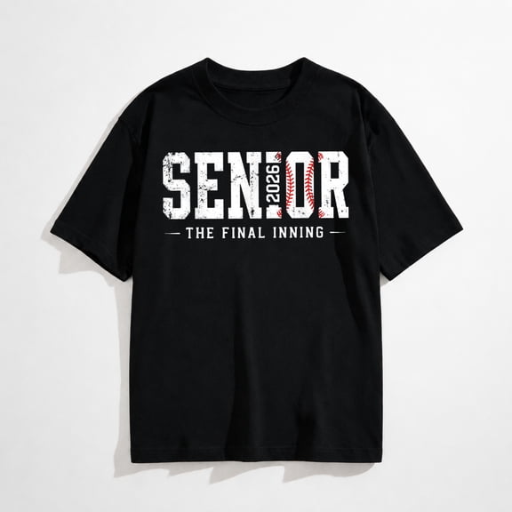 Senior Baseball The Final Inning GraduationRetro Baseball Senior 2026 The Final Inning Senior Mom Dad T-Shirt