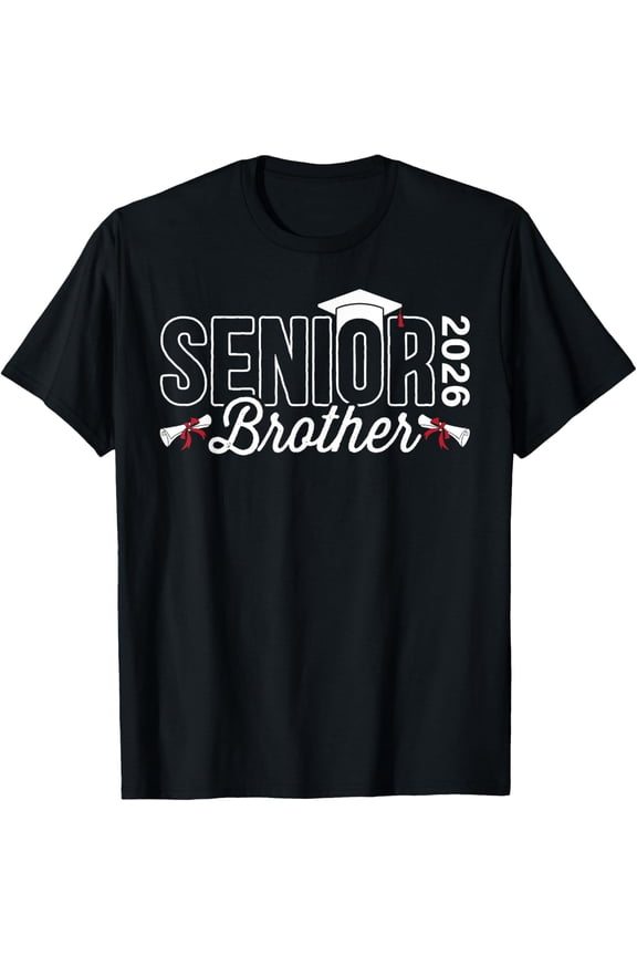 Senior Brother Graduate Graduation Year Family Design Graphic T-Shirt