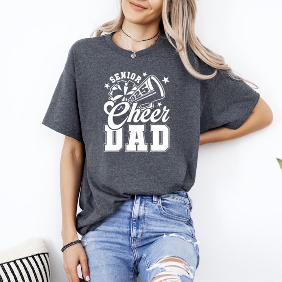 Senior Cheer Dad 2025 Proud Graduation Cheerleader Father Class T-Shirt, for men & women, up to size 5XL