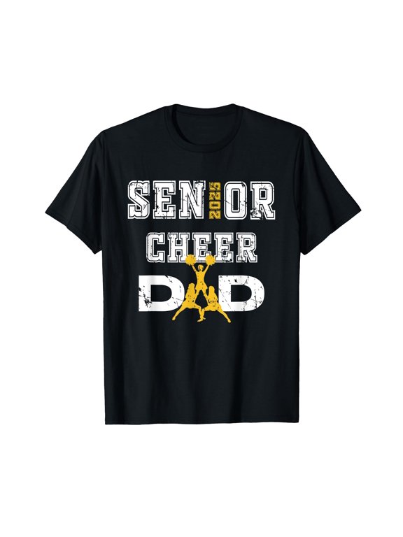 Senior Cheer Dad Class Of 2025 Graduate Father Cheerleader T-Shirt