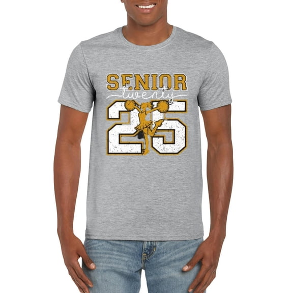 Senior Cheerleader Mom 2025 Graduation Team Spirit Support Pride T-Shirt, for men & women, up to size 5XL