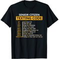 thumbnail image 1 of Senior Citizen Texting Code Funny Humorous Graphic Tee Shirt Retro Sarcastic Retirement Gift For Men Women Short Sleeve Black T-Shirt, 1 of 6