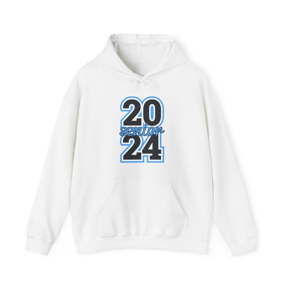 Senior Class 2024 Light Blue Graduation Grad High School Hooded Sweatshirt