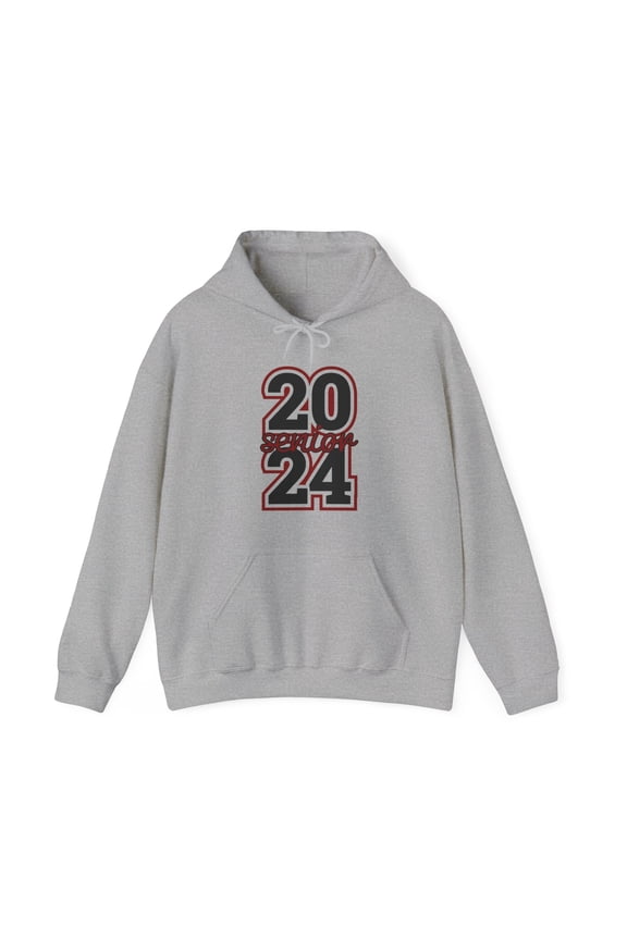 Senior Class 2024 Maroon Black Graduation High School Hooded Sweatshirt