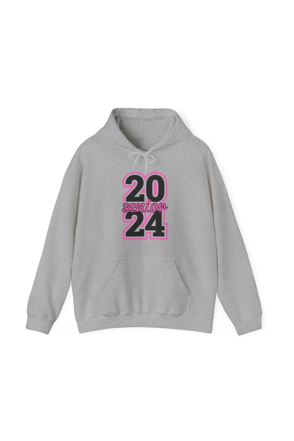 Senior Class 2024 - Pink - Graduation Grad High School Hooded Sweatshirt